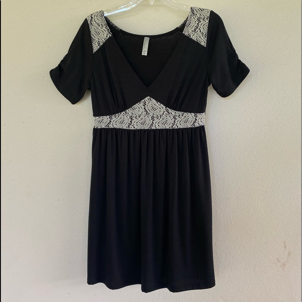 S.H.E. - Black with White Lace Dress
